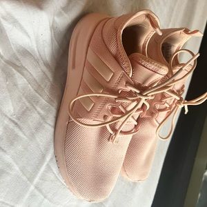 Pink Adidas tennis shoes